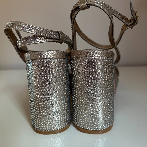 BCBGeneration "Pristal" Rhinestone Platform Sandal - Size 8 - Color Platino - Picture 8 of 13